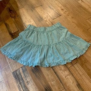 Impeccable Pig Green Gingham Skirt